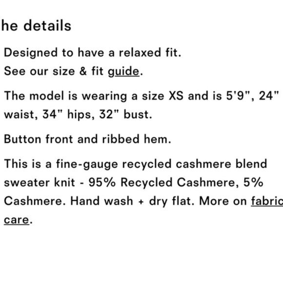 Reformation Clara Cashmere Crew Cardigan - Picture 6 of 6